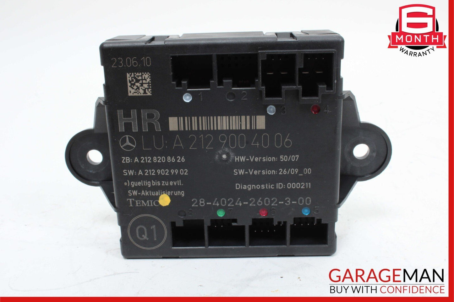 08-18 Mercedes W204 C250 C300 Rear Right Passenger Side Door Control Module OEM