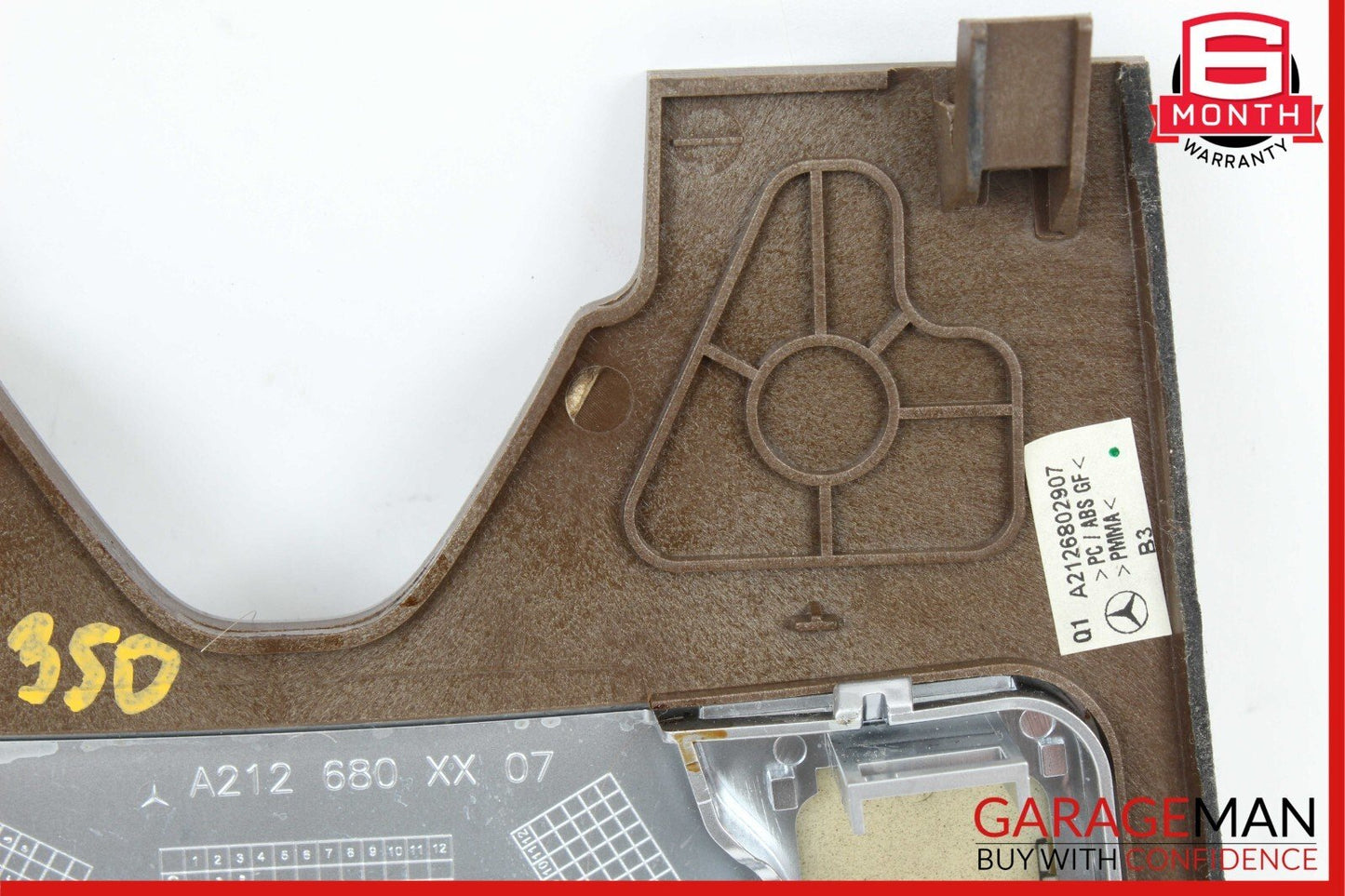 10-13 Mercedes W212 E350 E400 E63 Center Console Switch Trim Cover Bezel Wood