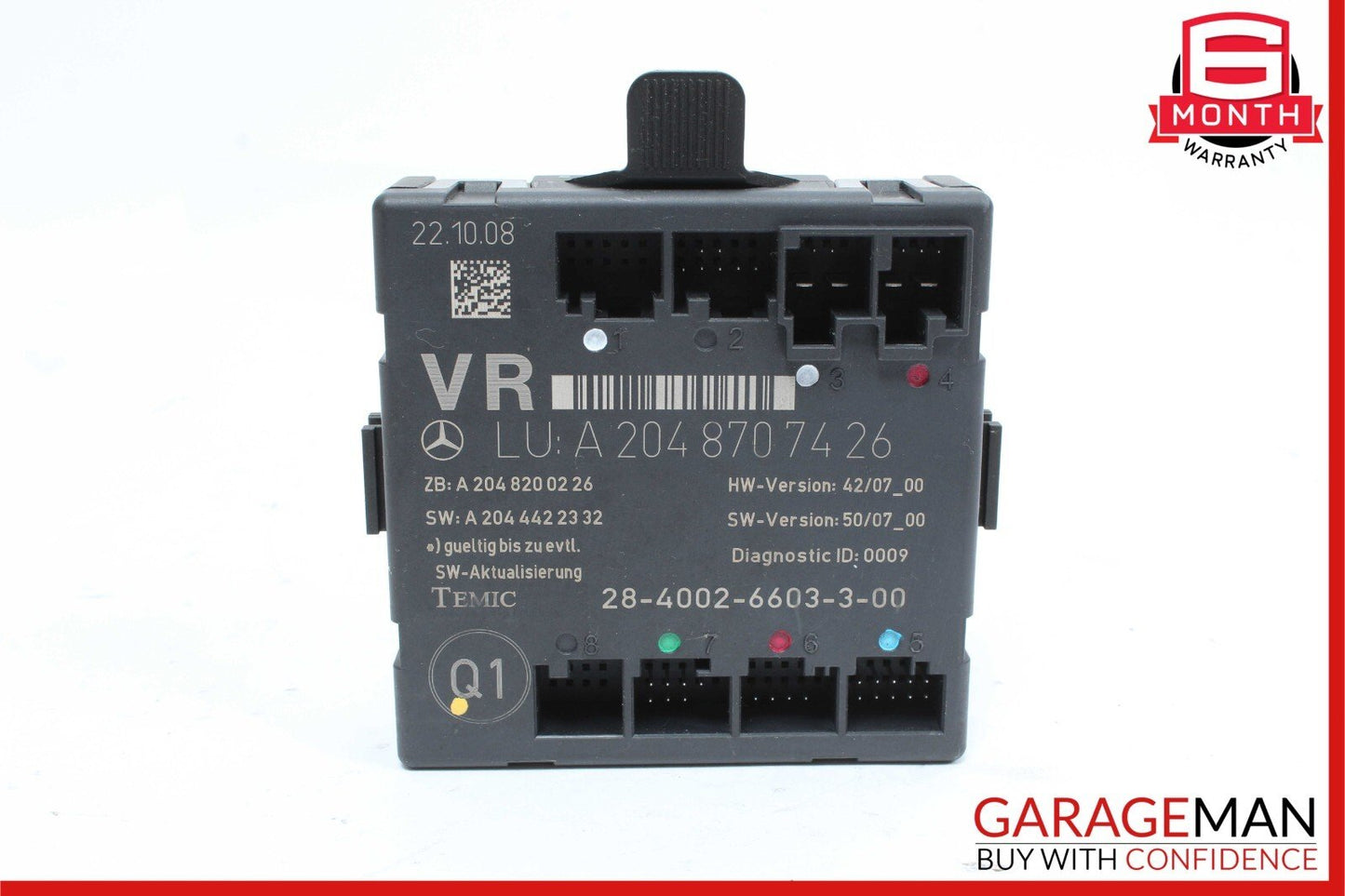 08-18 Mercedes W204 C300 C250 E400 Front Right Side Door Control Module OEM