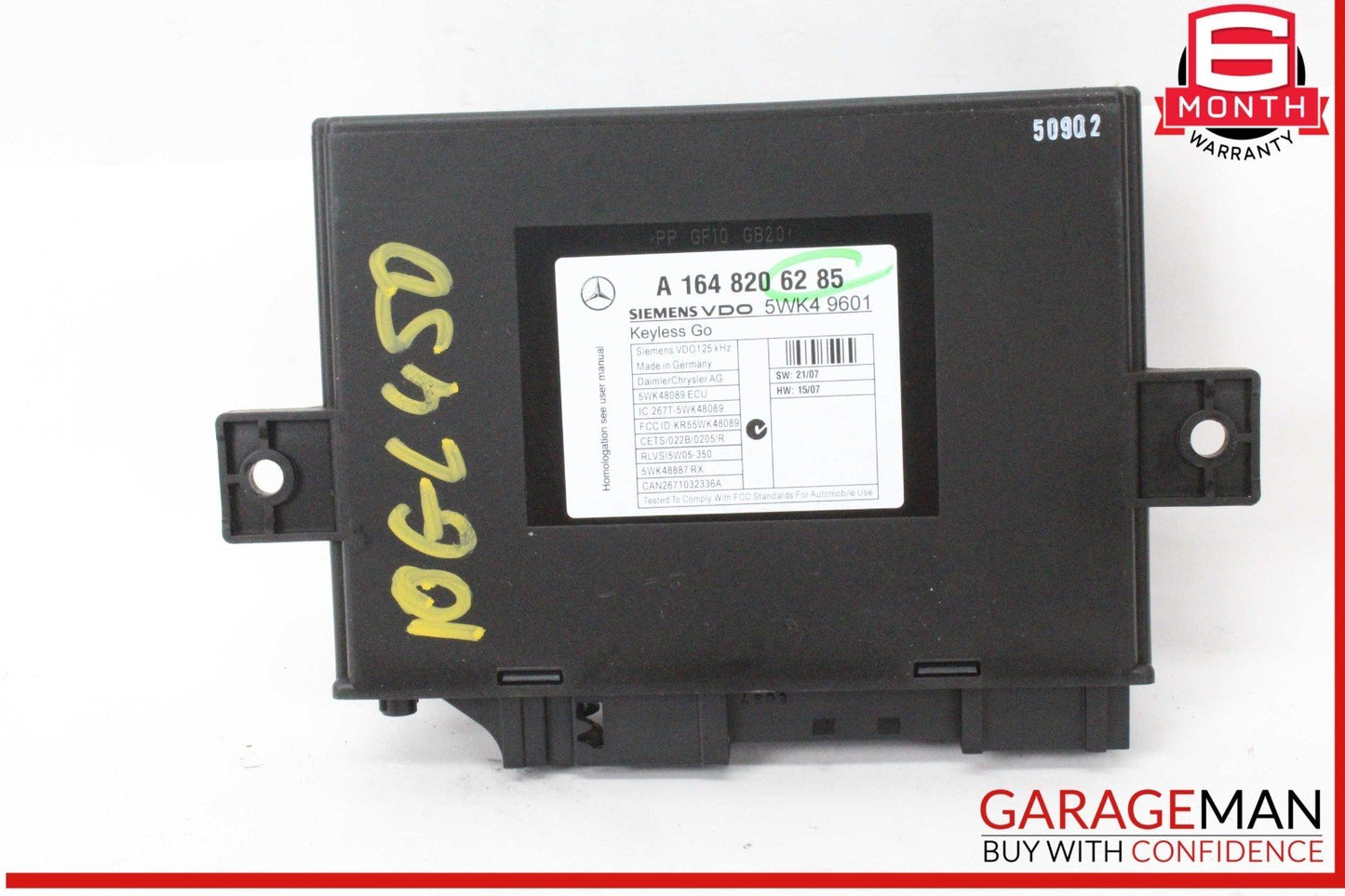 06-12 Mercedes X164 GL450 ML350 ML63 AMG Keyless Go Control Module Unit OEM