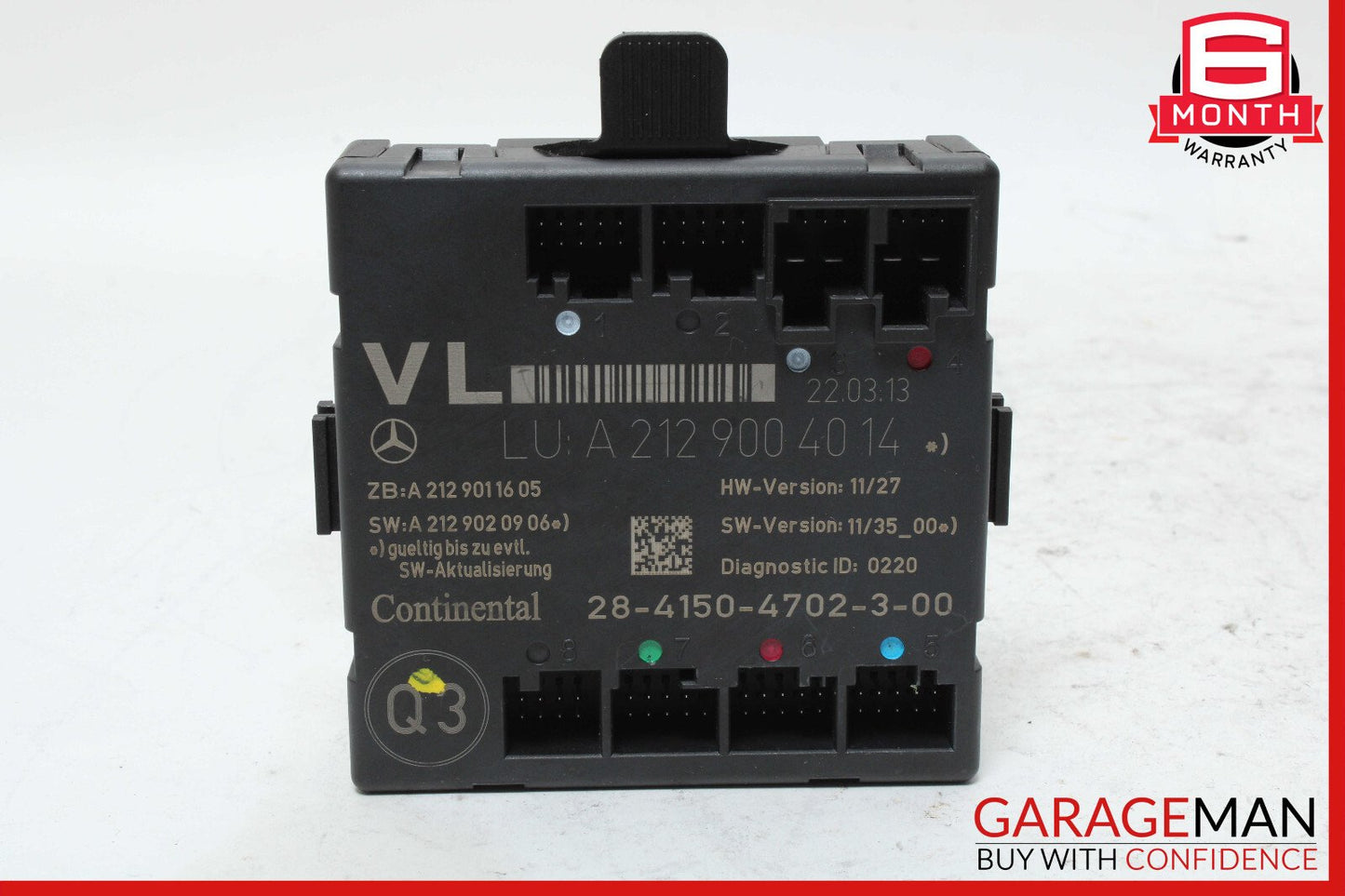 08-18 Mercedes W204 C300 CLS550 Front Left Driver Side Door Control Module OEM