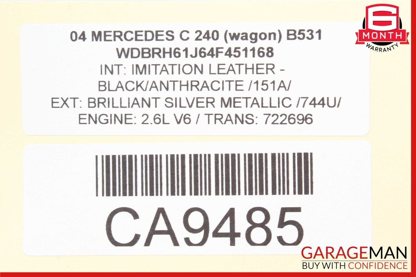 00-11 Mercedes W203 C240 SL500 CL600 Anti Theft Alarm Control Module Unit OEM