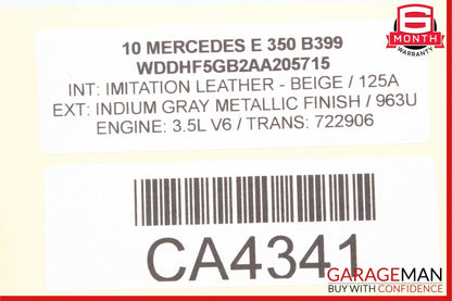 08-18 Mercedes CLS550 C300 E400 E350 Front Right Side Door Control Module Unit