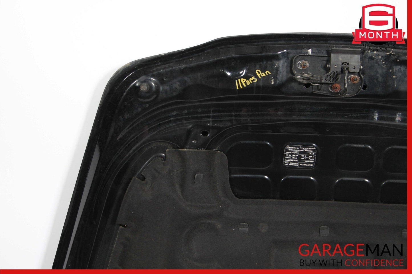 10-16 Porsche Panamera 970 Front Hood Bonnet Panel Cover Black