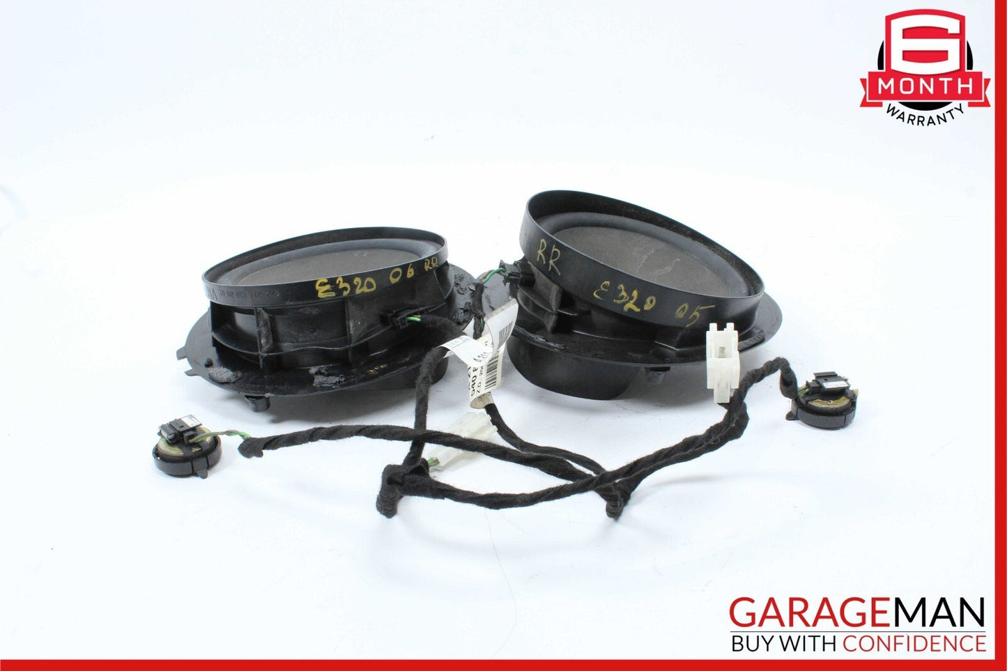 03-06 Mercedes W211 E320 Front & Rear Right Side Door Speaker Speakers Set OEM