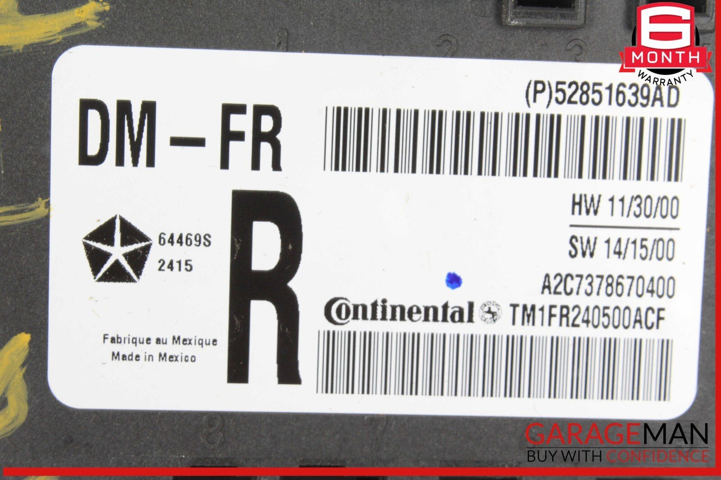 14-17 Maserati Quattroporte Ghibli Front Right Side Door Computer Control Module