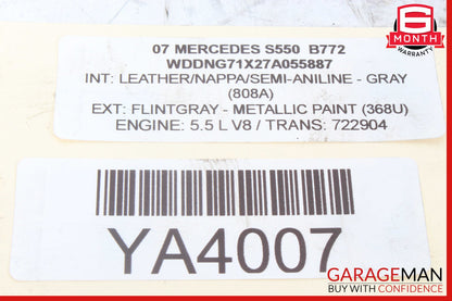 07-14 Mercedes W221 S550 CL550 Rear Right Side Lower Control Arm OEM