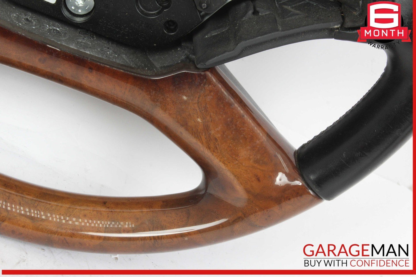 10-14 Mercedes W221 S550 S600 Steering Wheel w/ Paddle Shifters Wood OEM