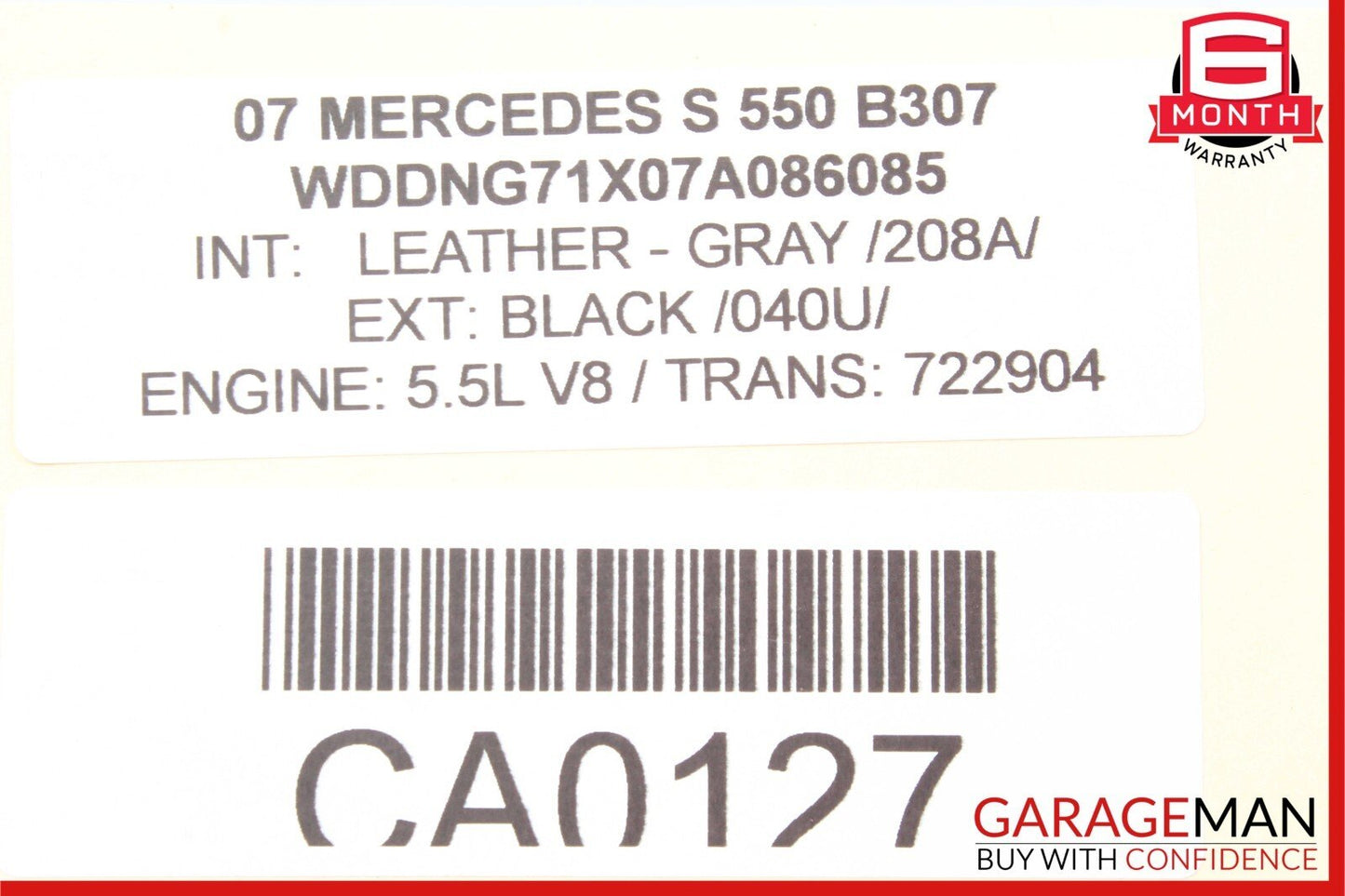 07-14 Mercedes W221 S400 S550 CL550 Rear Trunk Lid Lock Latch Actuator w/o Key