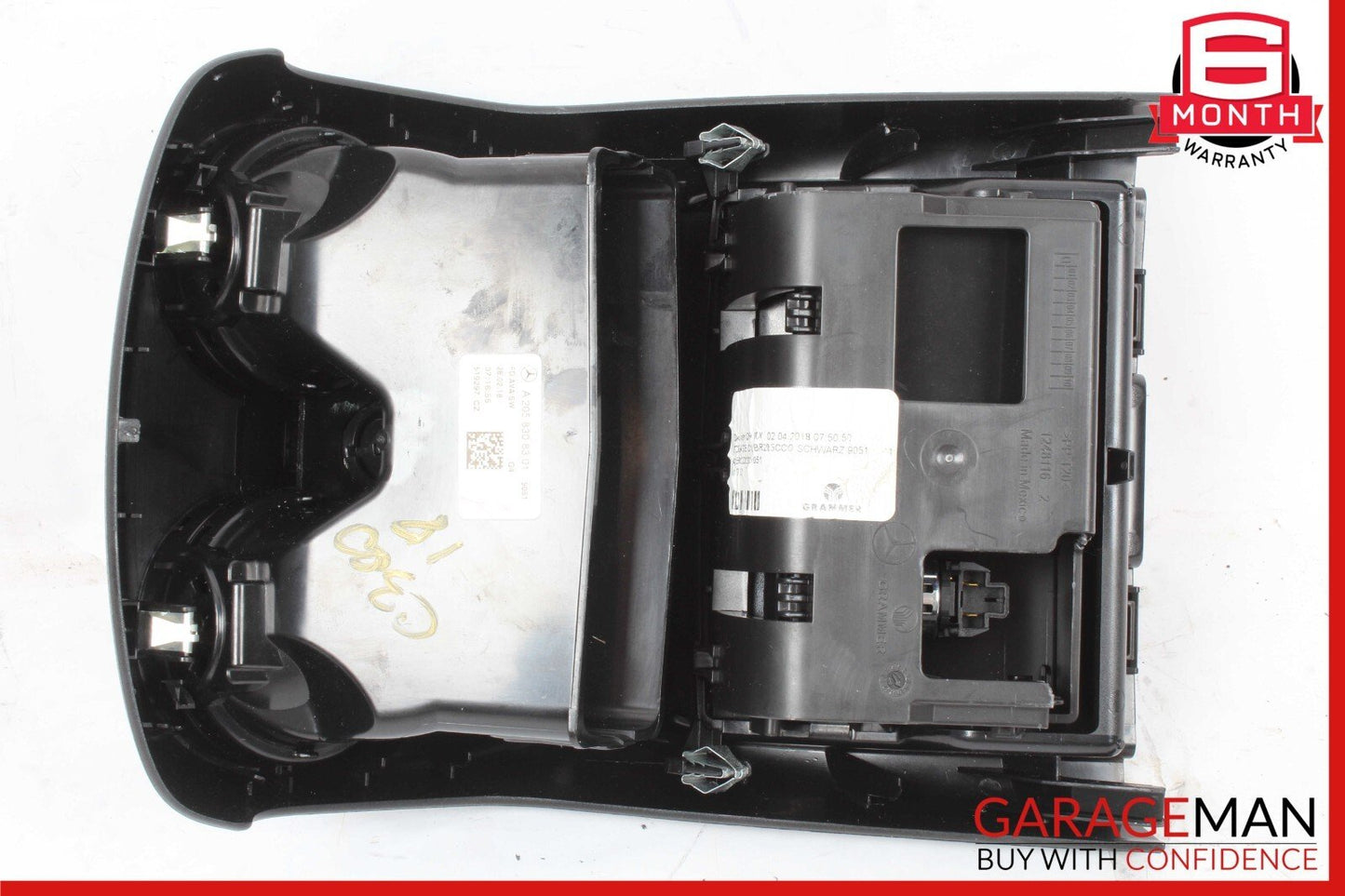 15-20 Mercedes W205 C300 C350 Rear Center Console A/C Air Vent Assy Black
