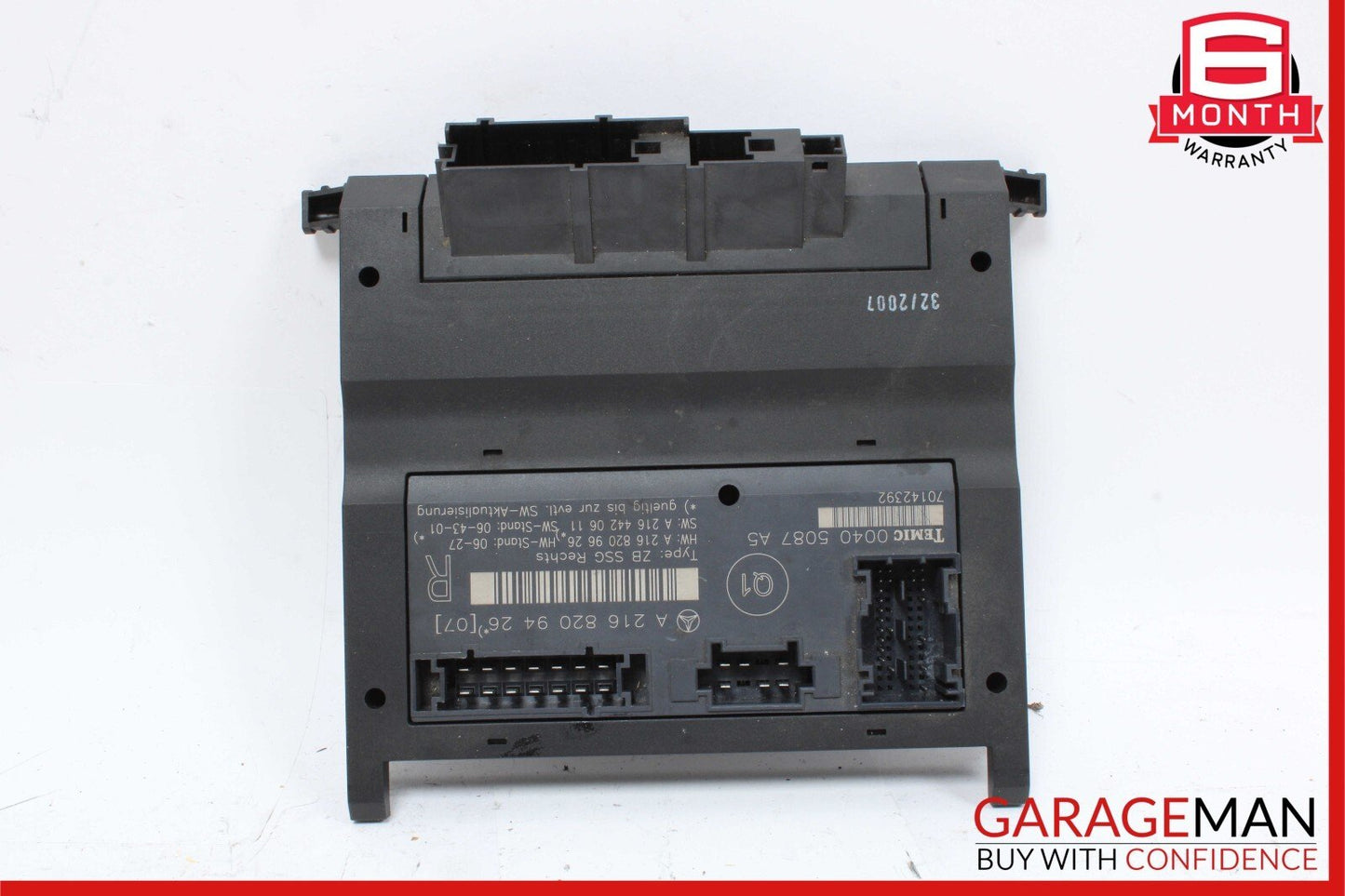 07-14 Mercedes W216 CL550 CL63 AMG Front Right Passenger Seat Control Module OEM