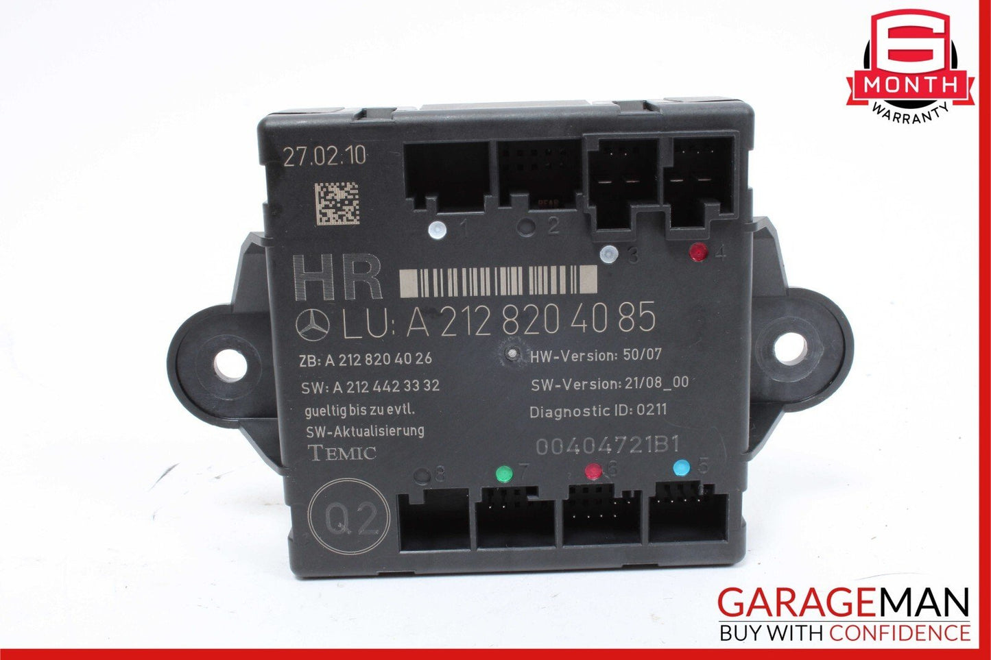 08-18 Mercedes W212 E350 C350 C300 Rear Right Side Door Control Module Unit OEM