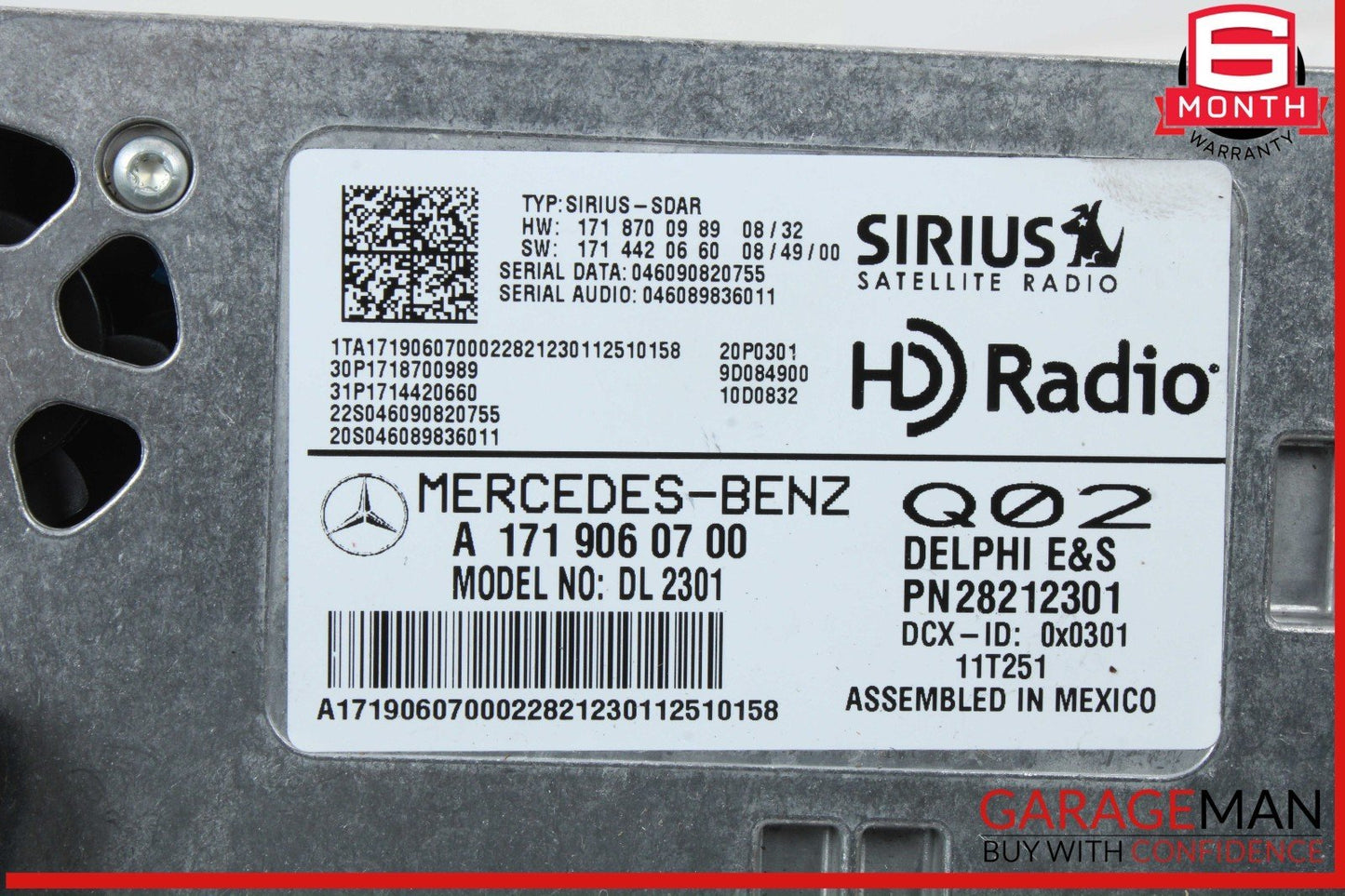 09-13 Mercedes X164 GL450 Sirius Satellite Radio Receiver 1719060700 OEM