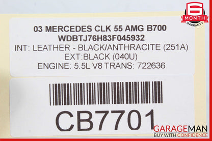 03-09 Mercedes W209 CLK55 AMG CLK500 CLK320 Rear Temic Control Module OEM