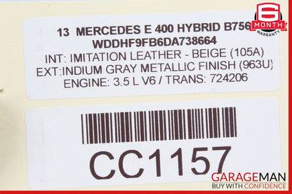 08-18 Mercedes W212 E400 CLS500 C300 C250 Rear Left Door Control Module Unit OEM