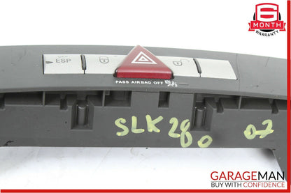 05-08 Mercedes SLK280 SLK350 Dashboard Dash Hazard Light Lock Switch Control OEM