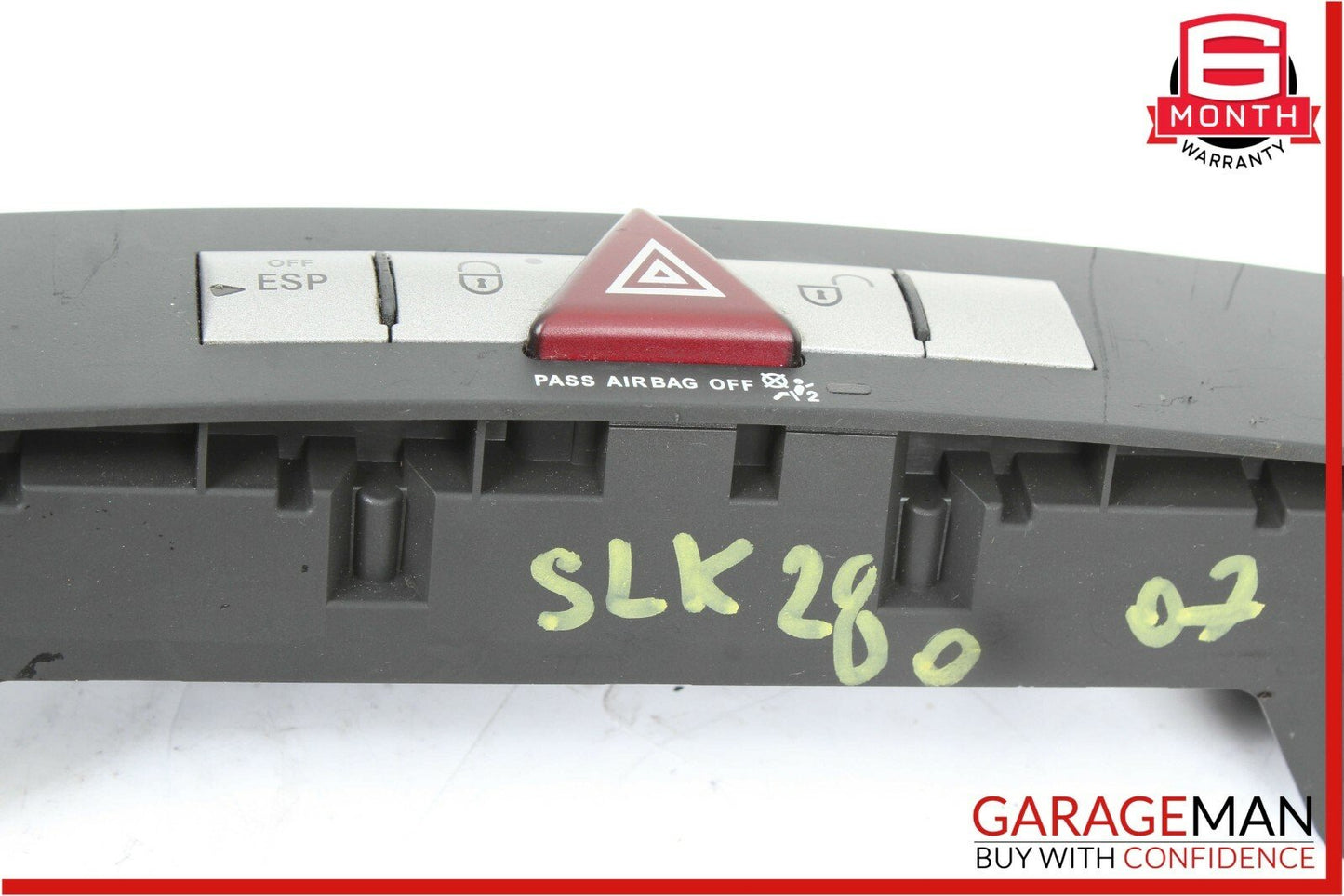 05-08 Mercedes SLK280 SLK350 Dashboard Dash Hazard Light Lock Switch Control OEM