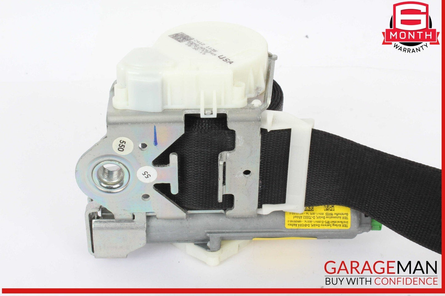 08-14 Mercedes W204 C250 C350 Front Right Seatbelt Seat Belt Retractor Black OEM