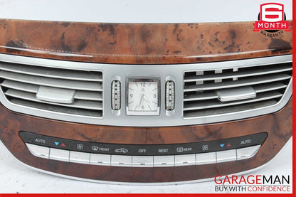 07-14 Mercedes S550 CL600 Center Dash Heater Switch Control Panel Assembly Wood