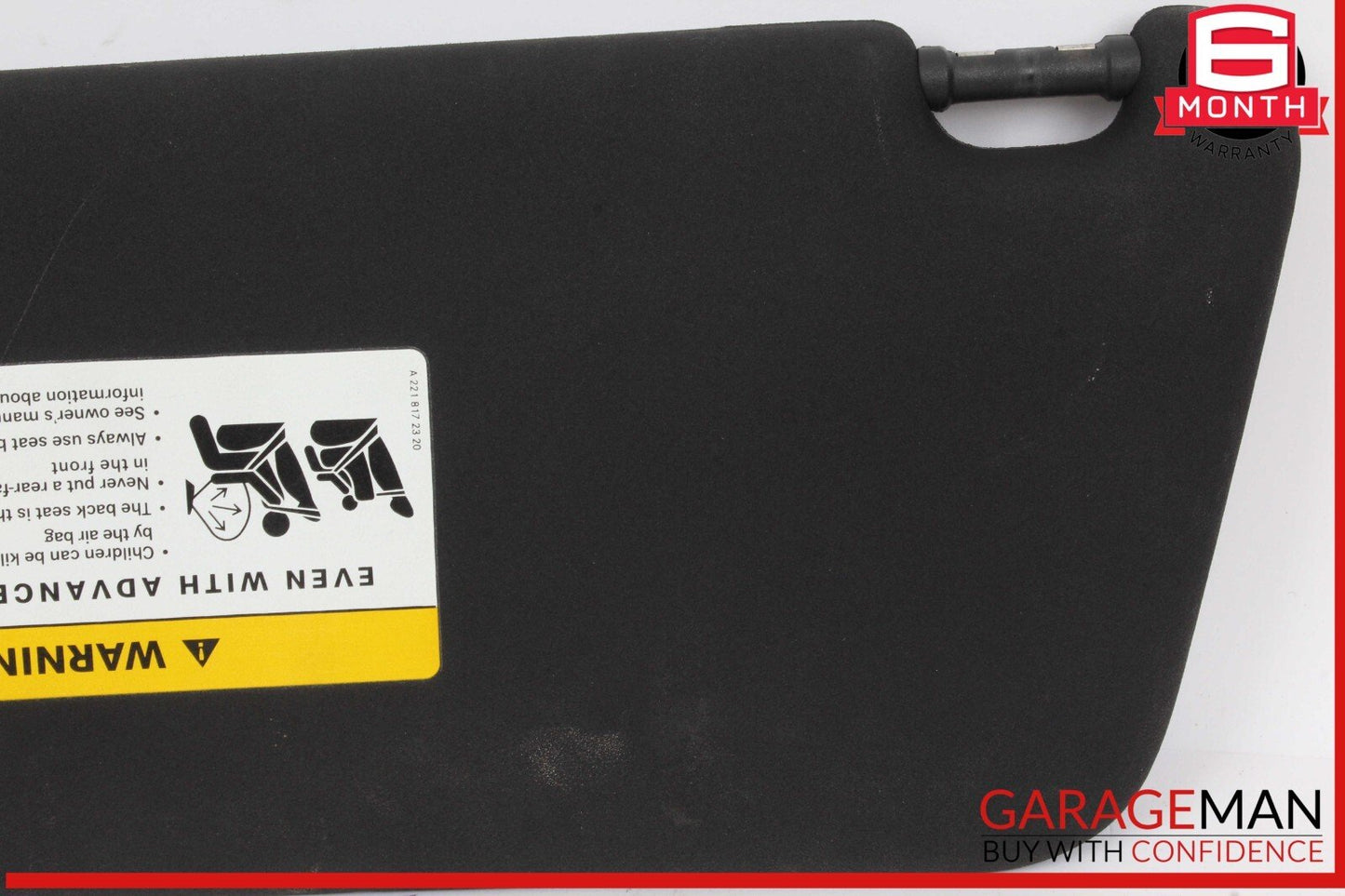 08-14 Mercedes W204 C250 C300 C350 Front Right Side Sunvisor Sun Visor Black OEM