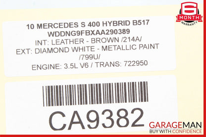 07-14 Mercedes W221 S400 CL550 Electronic Park Parking Switch Control Button OEM
