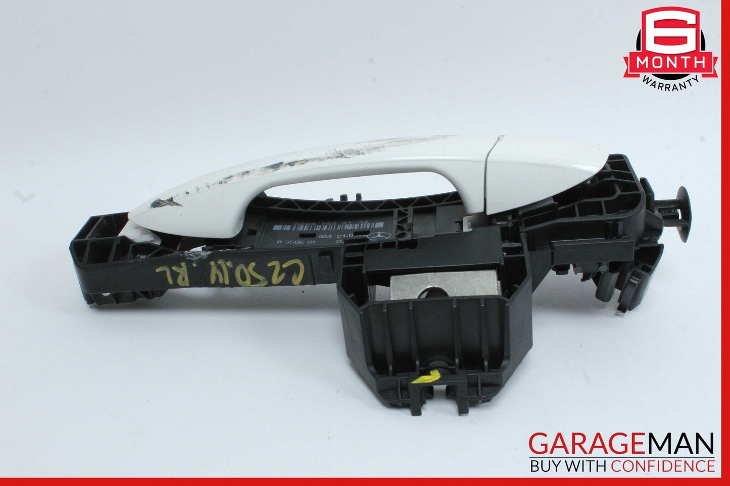 12-14 Mercedes W204 C250 Rear Left Exterior Door Handle White OEM
