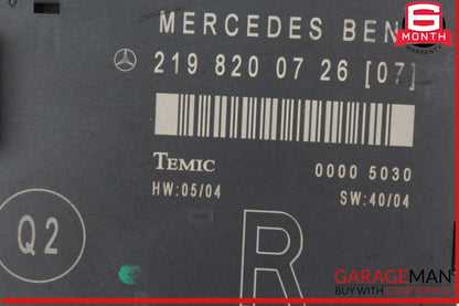 06-11 Mercedes W219 CLS63 AMG CLS500 Front Right Door Control Module 2198200726