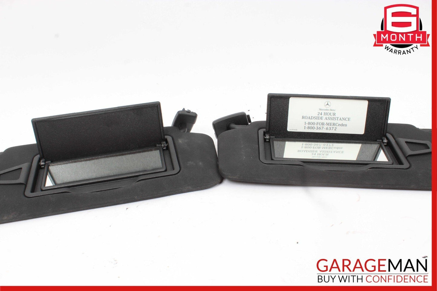 08-14 Mercedes C250 C350 Front Right and Left Sunvisor Sun Visor Cover Set Black