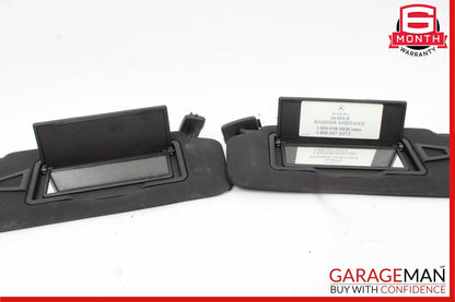 08-14 Mercedes C250 C350 Front Right and Left Sunvisor Sun Visor Cover Set Black