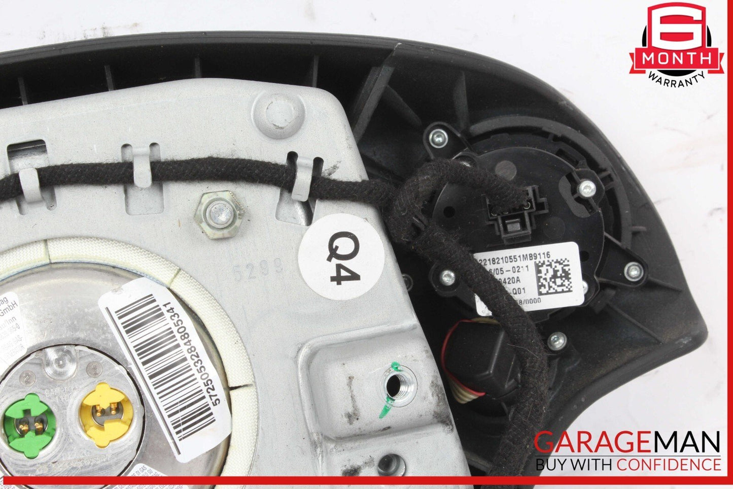 07-10 Mercedes W221 S550 CL550 Steering Wheel Airbag Air Bag Assembly Black OEM