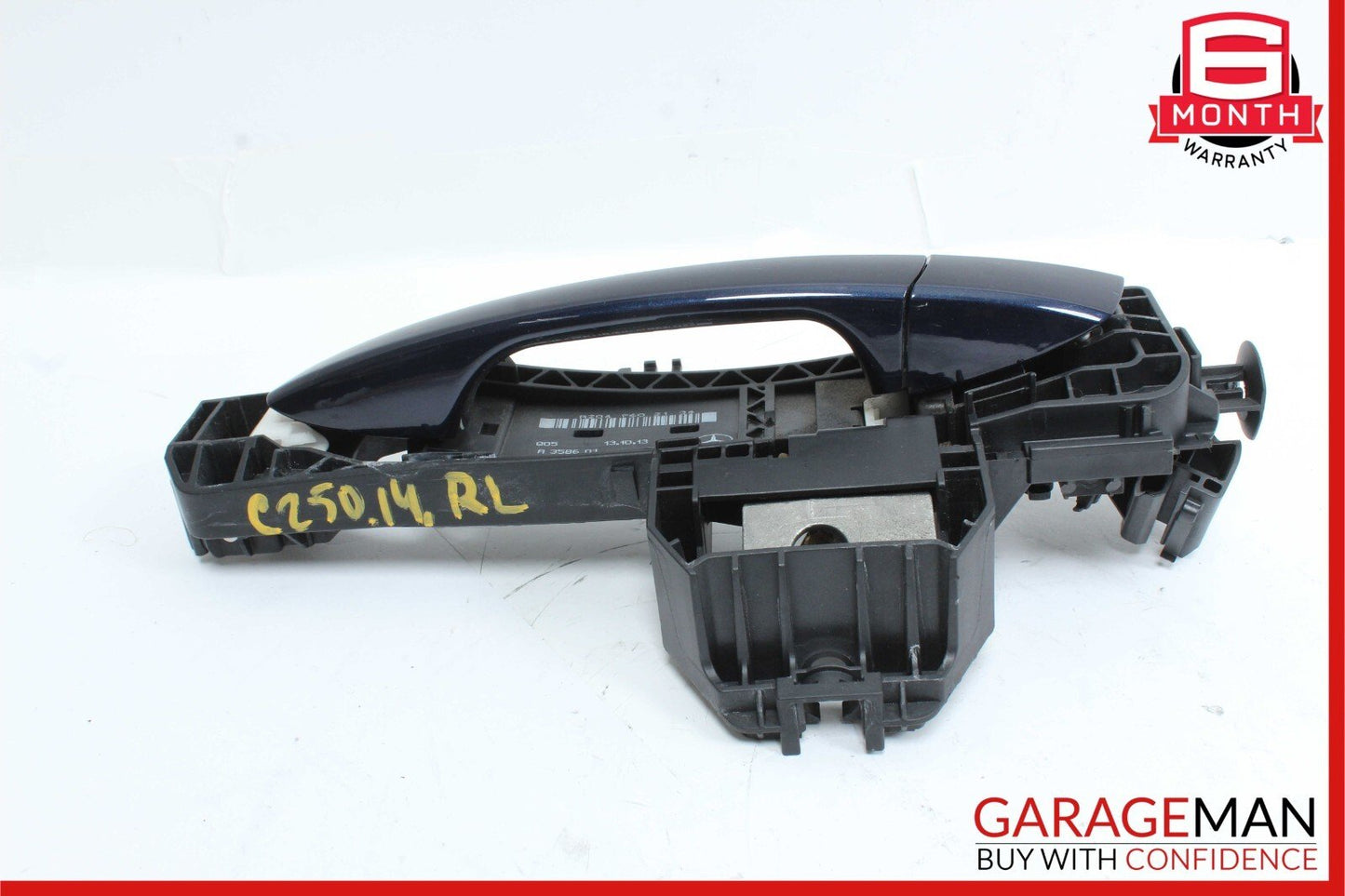 12-14 Mercedes W204 C250 C300 Rear Left Side Exterior Door Handle Blue OEM