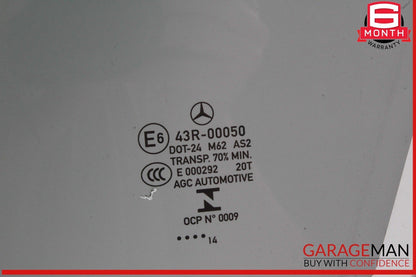 10-16 Mercedes W212 E350 E400 E550 Front Left Driver Side Door Window Glass OEM