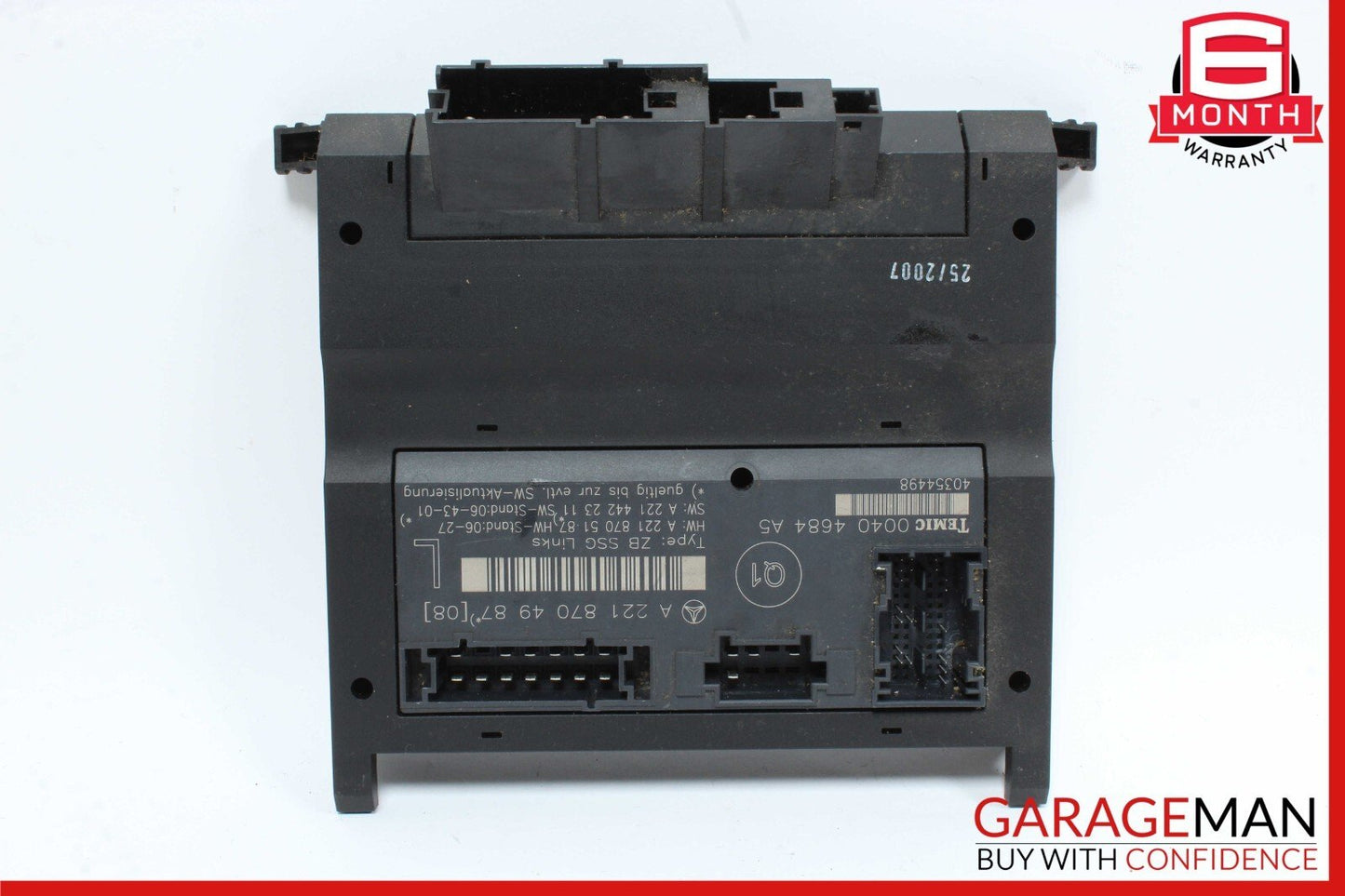 07-13 Mercedes W221 S550 S65 S63 AMG Front Left Side Under Seat Controller Unit