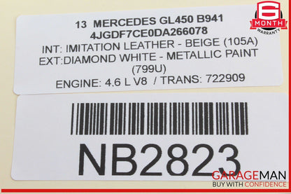 12-19 Mercedes X166 GL450 ML400 GLE350 Rear Right Side Door Control Module Unit