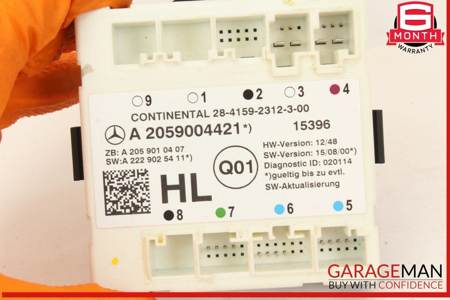 15-20 Mercedes W205 C300 Rear Left Driver Side Door Control Module Unit OEM
