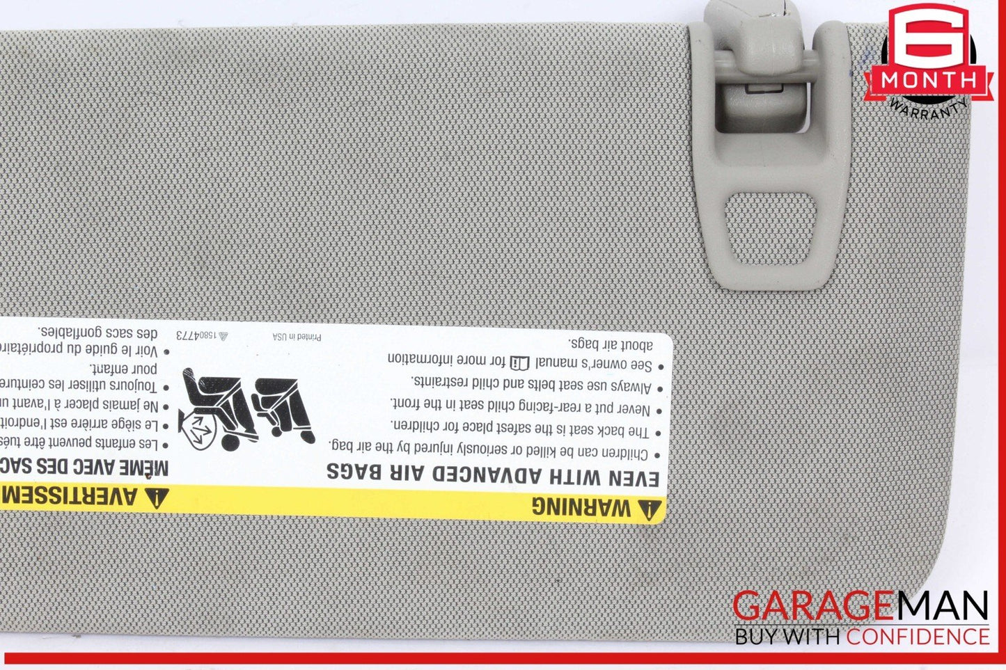 14-19 Cadillac CTS V-Sport Front Right Passenger Side Sunvisor Sun Visor OEM