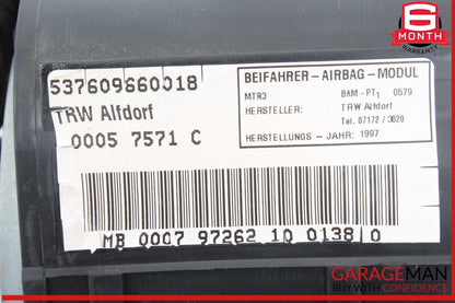 95-02 Mercedes R129 SL500 SL600 SL320 Front Right Dash Dashboard Airbag Air Bag