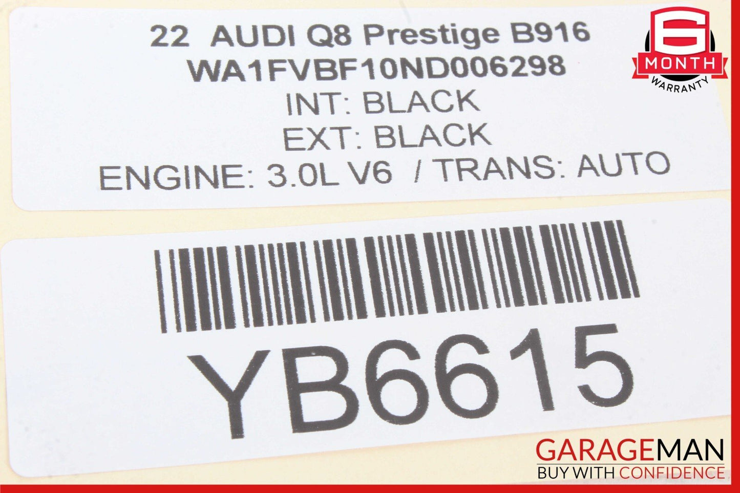 19-23 Audi Q8 Rear Trunk Lid Lift Gate & Rear View Camera 4M8827287 OEM