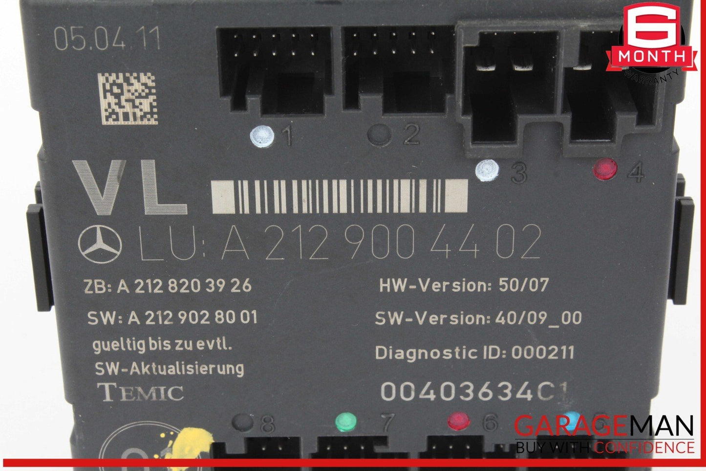08-18 Mercedes W204 C250 E350 E400 Front Left Side Door Control Module Unit OEM