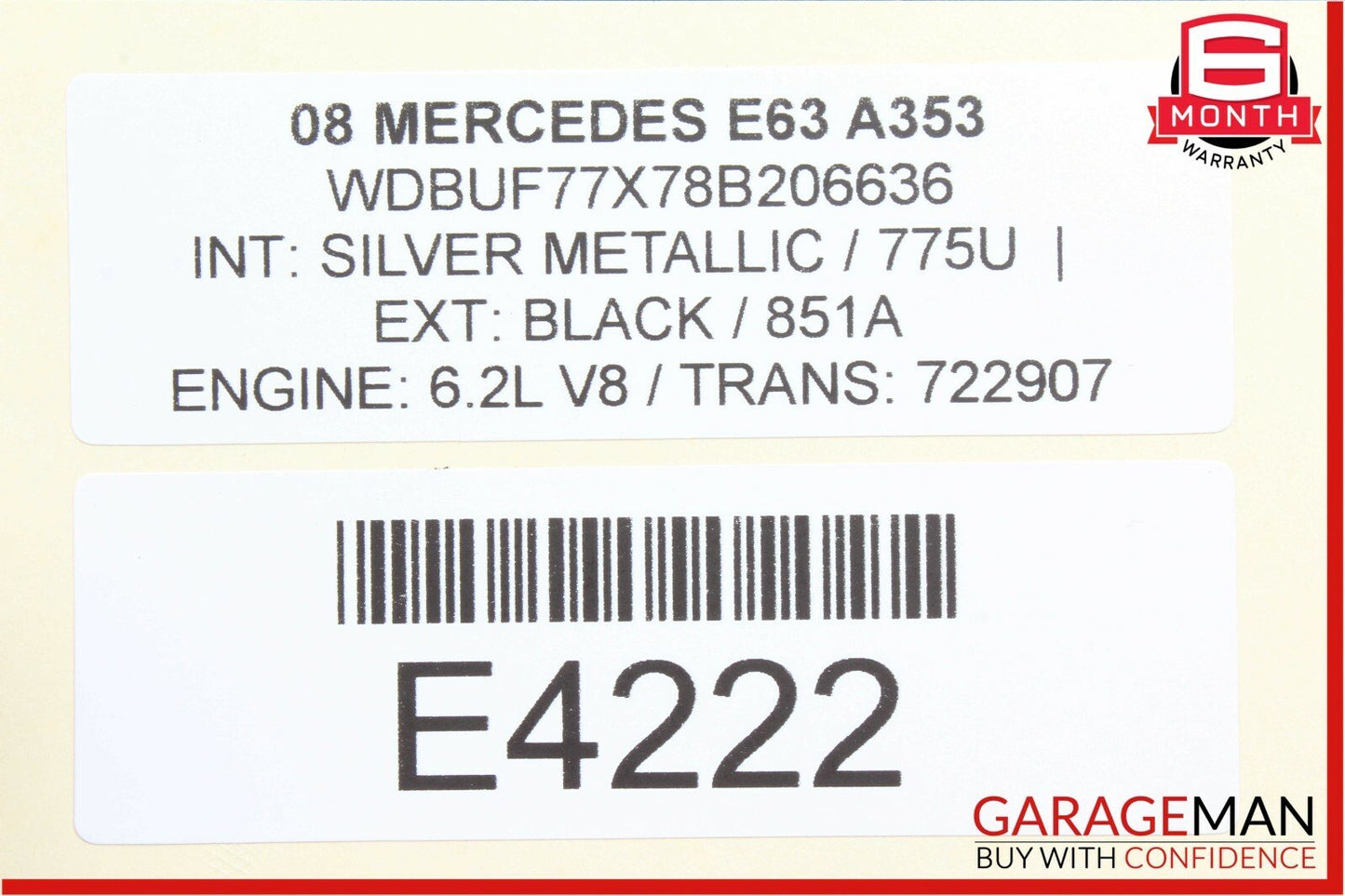 06-12 Mercedes W211 E63 CL63 TPMS Tire Pressure Control 1645403762 OEM