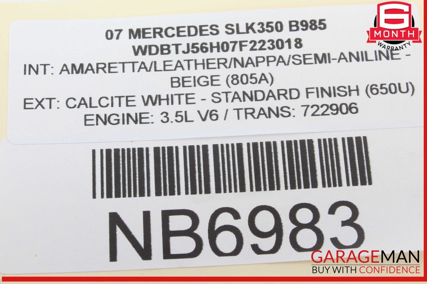 02-12 Mercedes R171 SLK350 Front Right Side Door Window Regulator Motor OEM