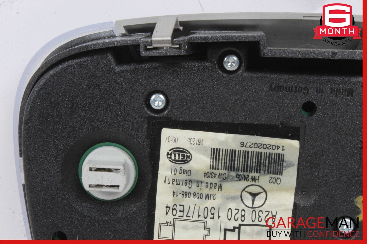 05-12 Mercedes R230 SL500 Front Top Upper Overhead Dome Reading Map Light Gray