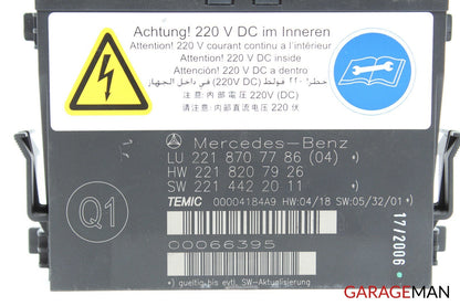 07-09 Mercedes W221 S550 Front Right Side Seat Computer Control Module Unit Q1
