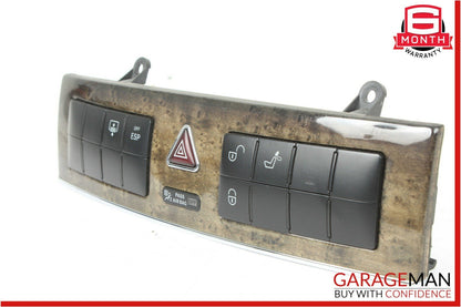 05-07 Mercedes W203 C230 Dash Hazard Light Door Lock Switch Controller Walnut