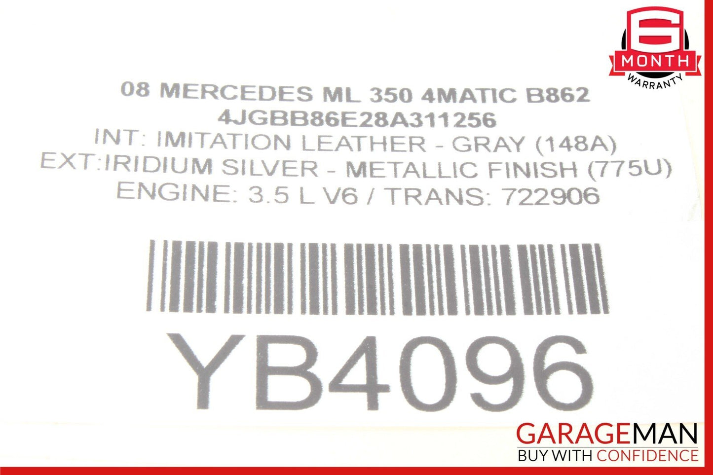 06-12 Mercedes W164 ML350 Rear Left or Right Suspension Upper Control Arm OEM