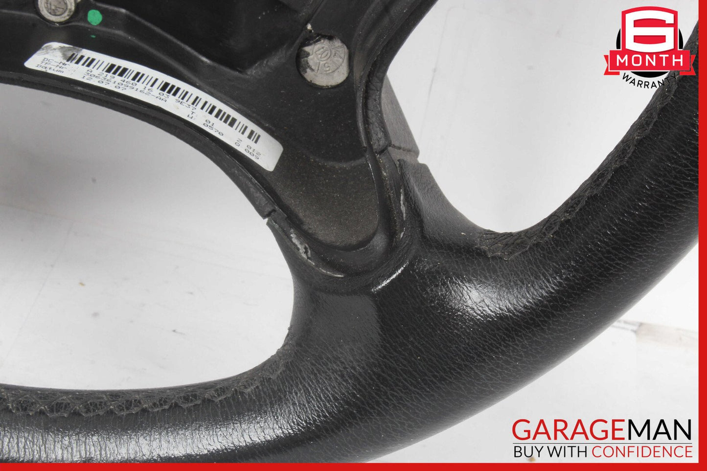 06-09 Mercedes W211 E350 CLS500 4 Spoke Steering Wheel Leather Black OEM