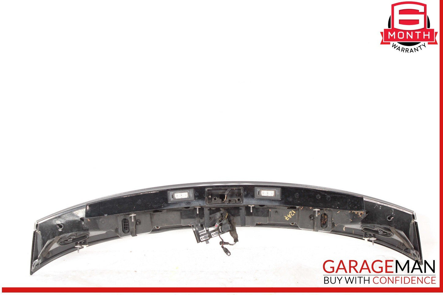 12-18 Audi A7 Rear Trunk Lid Tailgate Spoiler Panel Spoiler Mount Black OEM