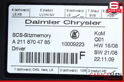 10-12 Mercedes X164 GL450 R350 ML350 Front Left Driver Side Seat Control Module
