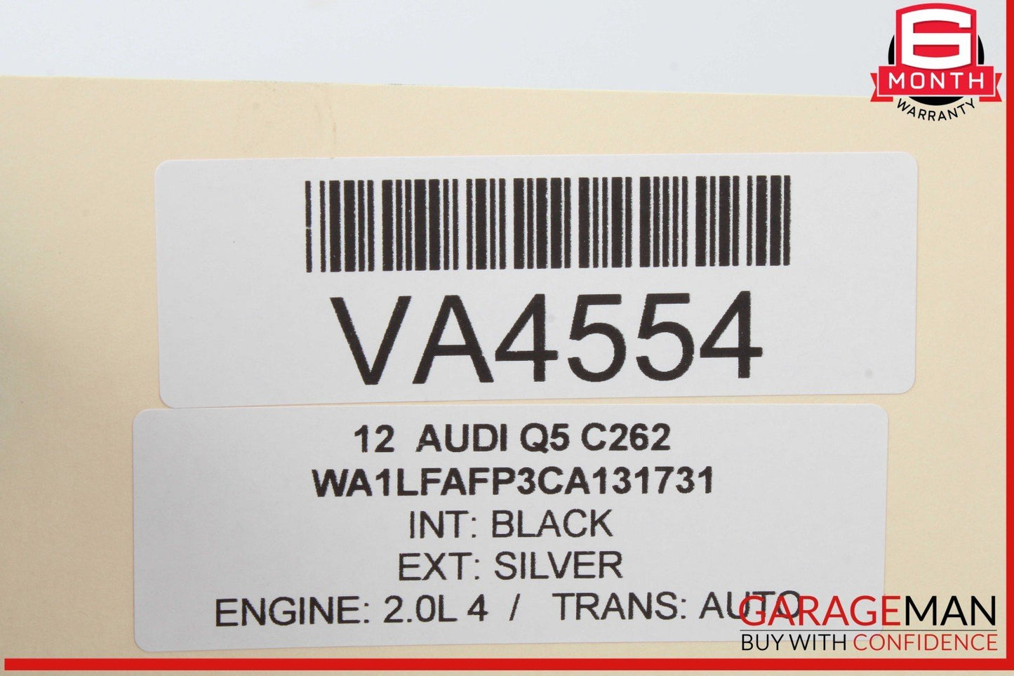 09-17 Audi Q5 A4 Rear Right Passenger Side Upper Control Arm 8K0505324H OEM