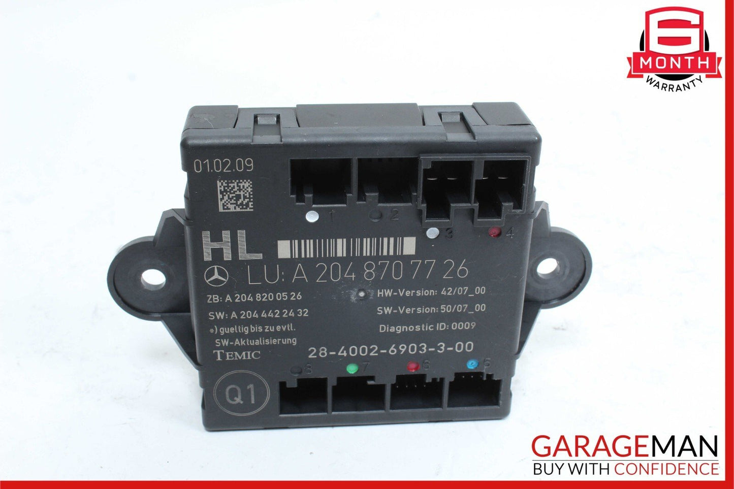 08-11 Mercedes W204 C63 AMG Rear Left Side Door Control Module Unit OEM
